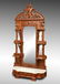 VICTORIAN WALNUT HALL TREE/ETAGERE WITH MARBLE TOP BASE
