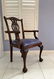 BANDED MAHOGANY CHIPPENDALE STYLE TABLE/CHAIRS - 5