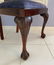BANDED MAHOGANY CHIPPENDALE STYLE TABLE/CHAIRS - 7