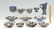 12 PC. CARNIVAL BLUE GLASS COLLECTION - 3