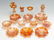 14 PC. ORANGE CARNIVAL GLASS COLLECTION