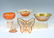 14 PC. ORANGE CARNIVAL GLASS COLLECTION - 4