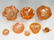 11 PC. ORANGE CARNIVAL GLASS - 2