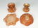 11 PC. ORANGE CARNIVAL GLASS - 4