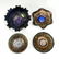 12 PC. BLUE CARNIVAL GLASS COLLECTION - 3