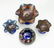 12 PC. BLUE CARNIVAL GLASS COLLECTION - 4