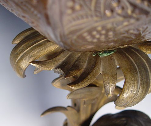PAIR BRONZE FIGURAL CHERUB CHENETS  - 8