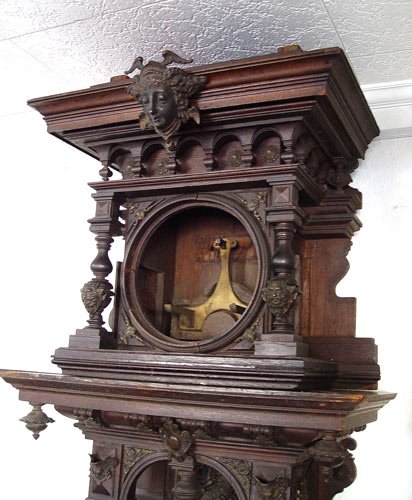 ORNATE BRONZE MOUNTED CARVED LONGCASE CLOCK CASE - 2