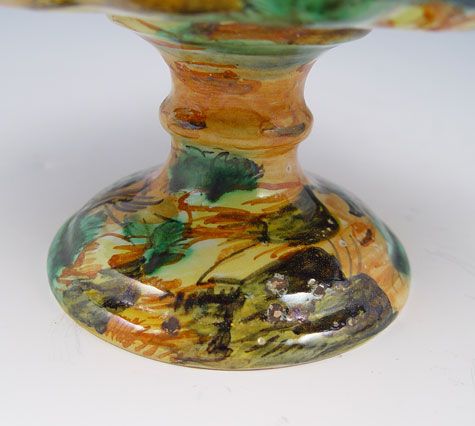 CANTAGALLI ITALIAN CERAMIC PEDESTAL CENTER BOWL - 6