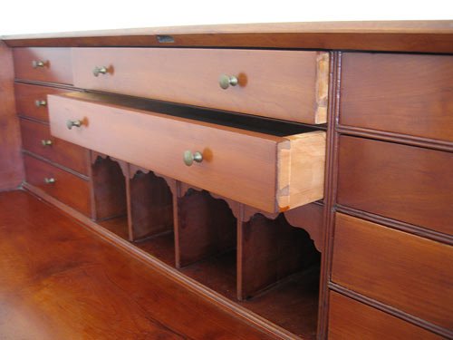 PERIOD AMERICAN CHERRY FALL FRONT DESK - 3