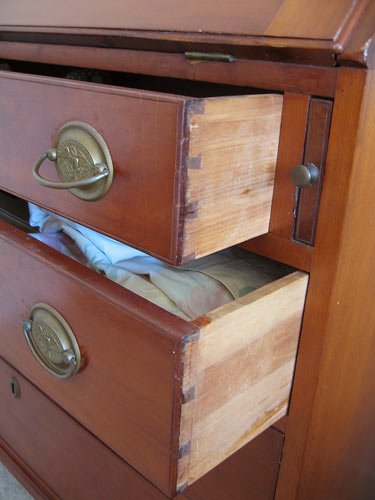 PERIOD AMERICAN CHERRY FALL FRONT DESK - 4