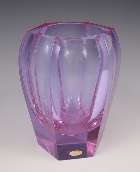 213 MOSER GLASS VASE