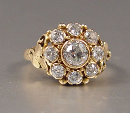 GILBERT OAKES ARTS & CRAFTS HAND WROUGHT DIAMOND R