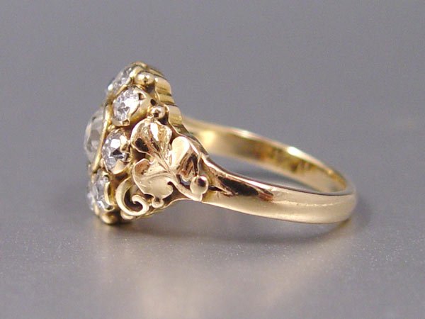 GILBERT OAKES ARTS & CRAFTS HAND WROUGHT DIAMOND R - 2