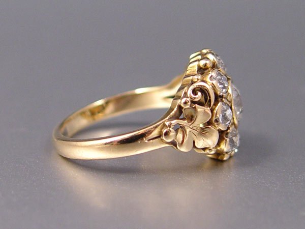 GILBERT OAKES ARTS & CRAFTS HAND WROUGHT DIAMOND R - 3