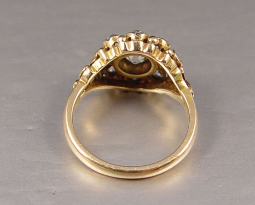 GILBERT OAKES ARTS & CRAFTS HAND WROUGHT DIAMOND R - 4