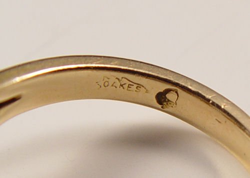 GILBERT OAKES ARTS & CRAFTS HAND WROUGHT DIAMOND R - 5