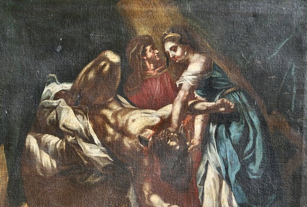 EARLY ILLEGIBLY SIGNED ITALIAN SCHOOL PAINTING - 2