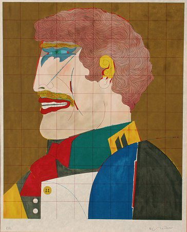 RICHARD LINDNER ARTIST'S PROOF LITHOGRAPH SIGNED: LINDNER, Richard, (American, 1901-1978): Profile, (from Afternoon), Color Lithograph, sight size 25 3/4'' x 20 3/4'', pencil signed lower right, marked artist's proof lower left.