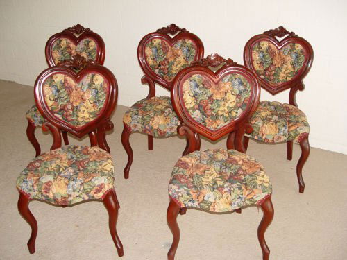5 Kimball Victorian Style Sweetheart Chairs Jan 24 2010 Burchard Galleries Inc In Fl 5 Kimball Victorian Style Sweetheart, Kimball Antique Furniture