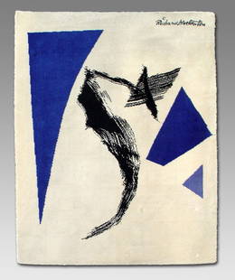 RICHARD MORTENSEN EGE AXMINSTER RUG: RICHARD MORTENSEN DESIGNED MODERN RUG: Made by Ege Axminster, the 20th C Art Line Collection. Approx. 4'7" x 6'7".