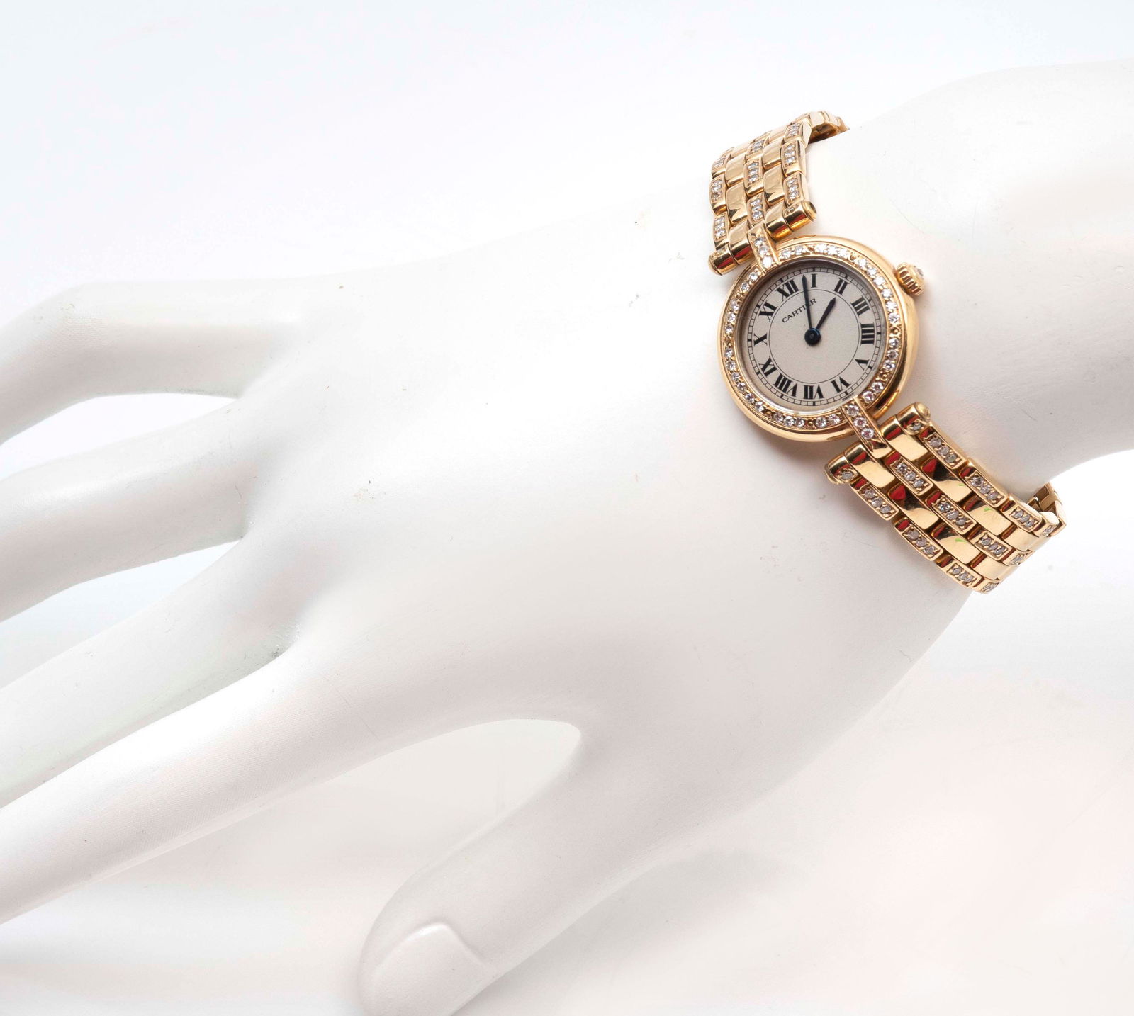 GORGEOUS LADIES 18K SANTOS CARTIER WATCH (1 of 10)