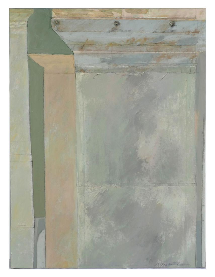 ELAINE ANTHONY MIXED MEDIA PAINTING ''TEMPLE SILENC (1 of 5)