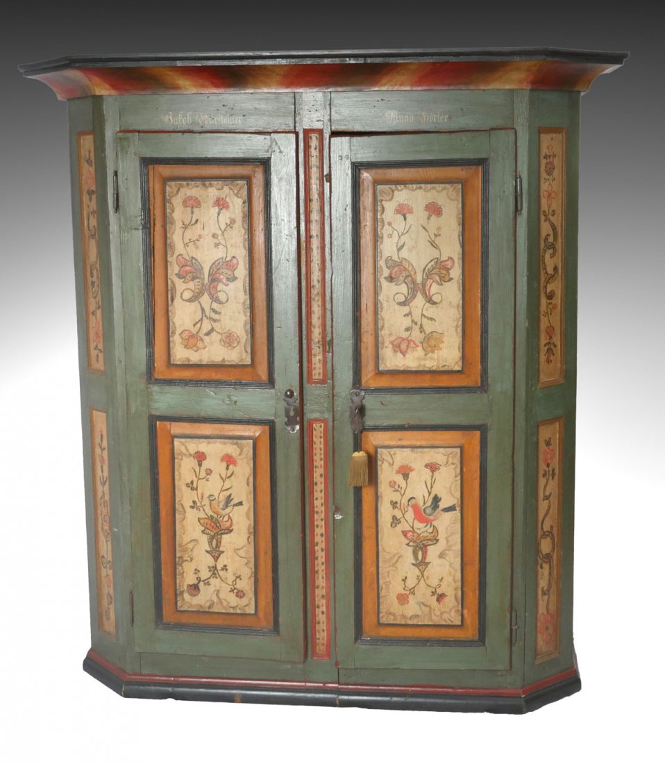 18TH CENTURY POLYCHROME DECORATED SHRANK (1 of 8)