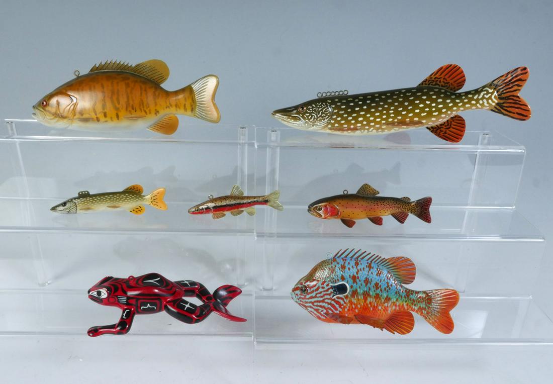 SEVEN PIECE PUSUSTA FISH DECOY LOT (1 of 4)