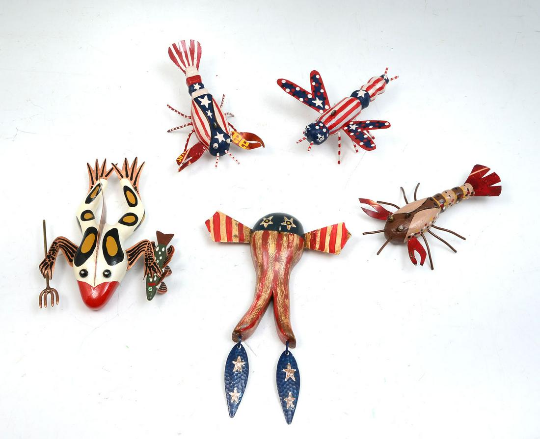 FIVE PIECE INTERESTING FISH DECOY LOT (1 of 2)