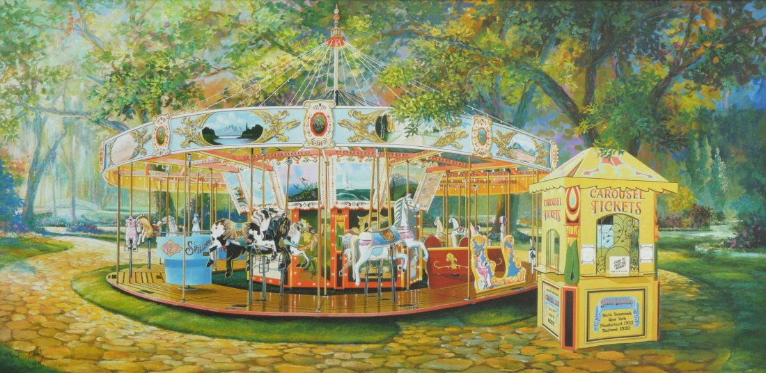 CAROUSEL PAINTING BY ROBERT BUTLER & MIKE NOWACK (1 of 5)