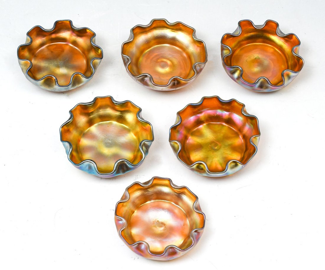 6 PC. LOUIS COMFORT TIFFANY NUT DISHES (1 of 4)