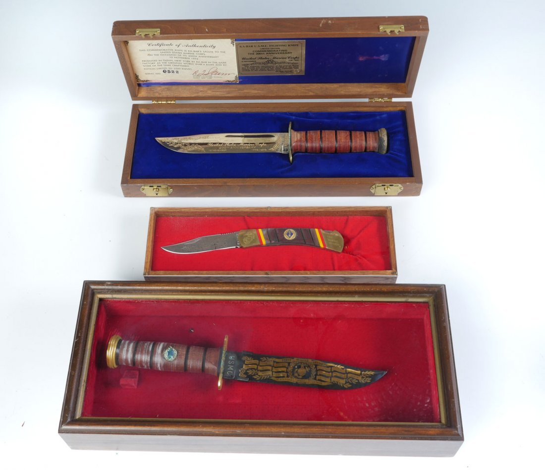 3 PC. COMMEMORATIVE KA-BAR KNIFE COLLECTION (1 of 6)