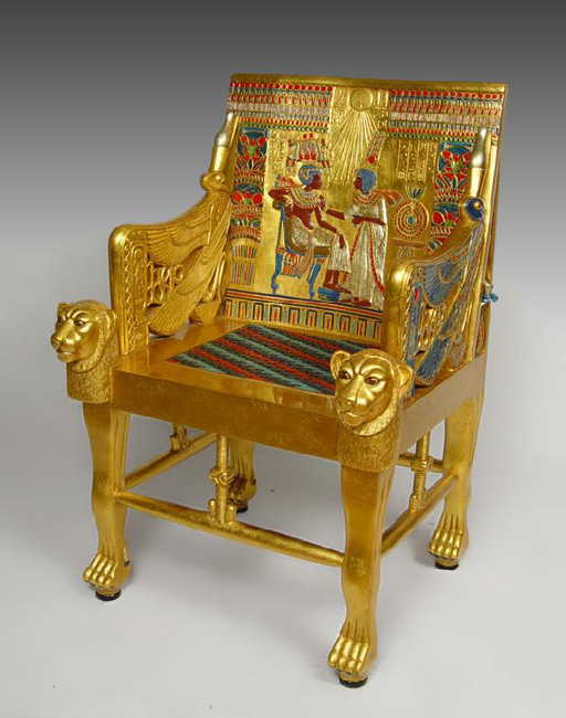 274: EGYPTIAN KING TUT REPLICA THRONE CHAIR - 274: EGYPTIAN KING TUT REPLICA THRONE CHAIR