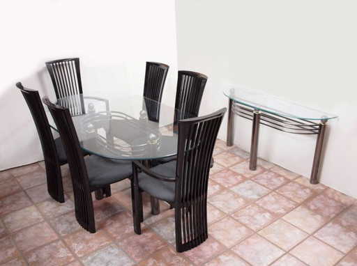 153 Pietro Costantini Italian Lacquer Dining Chairs