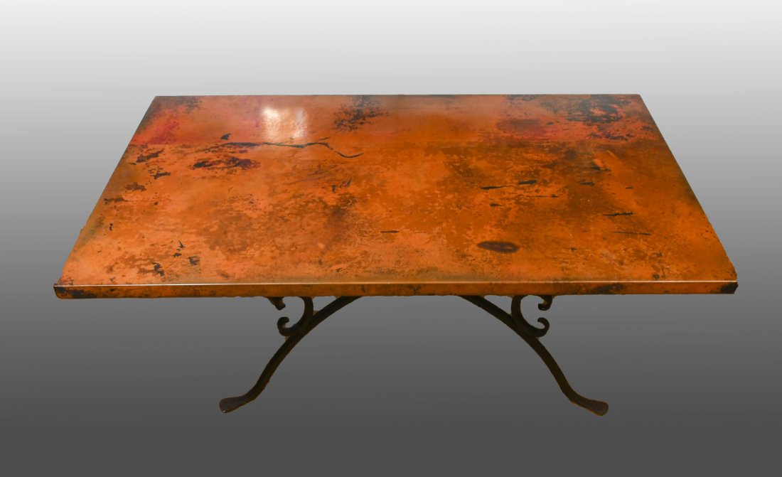 MEXICAN COPPER CLAD DINING TABLE (1 of 3)