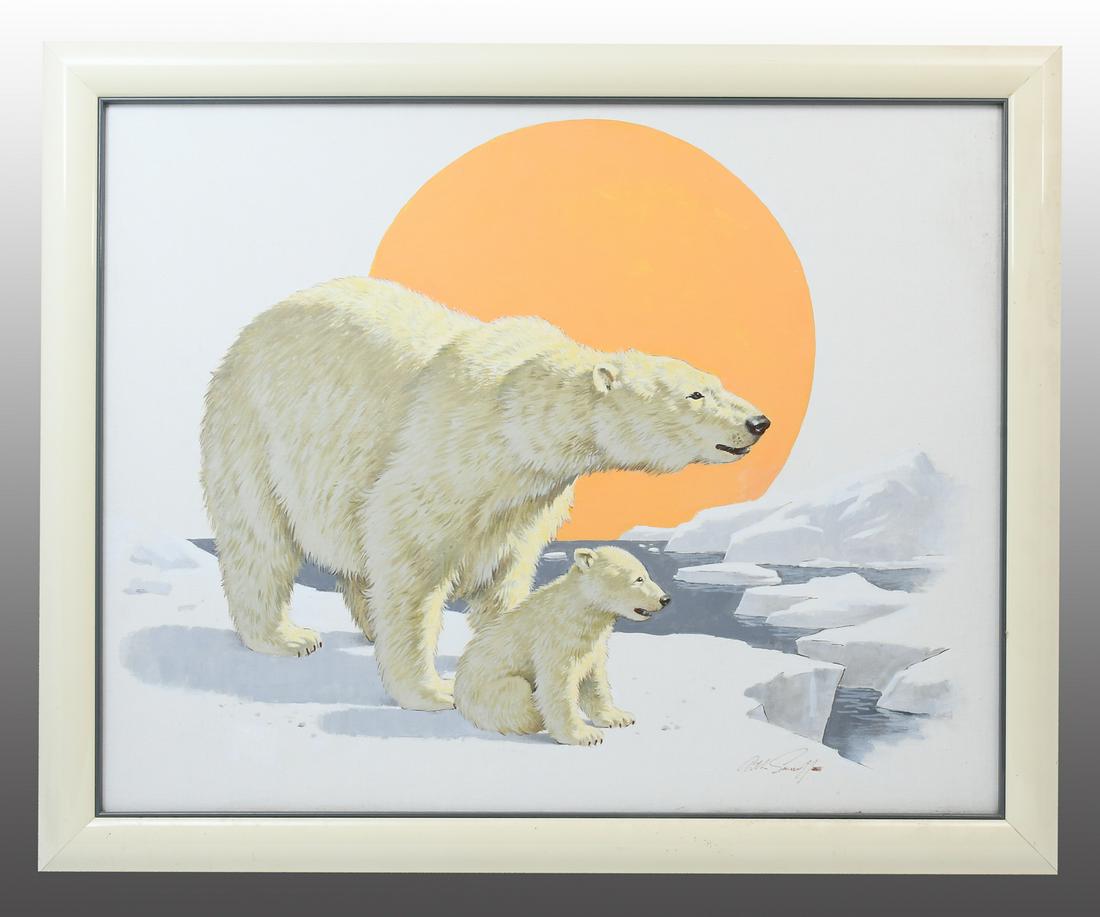 EARLY DONNER ARTHUR SARNOFF POLAR BEAR PAINTING (1 of 3)