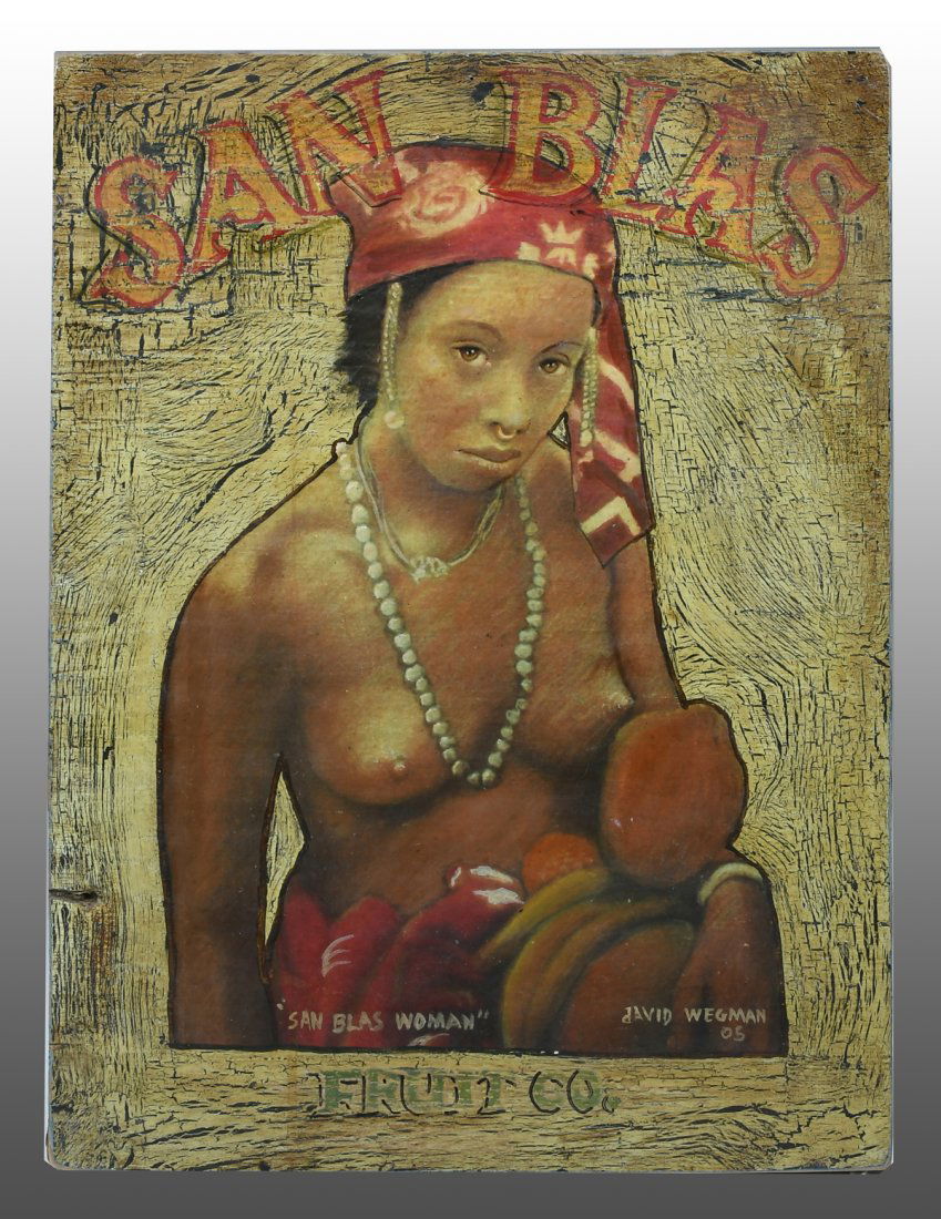 DAVID WEGMAN MIXED MEDIA "SAN BLAS WOMAN" (1 of 3)