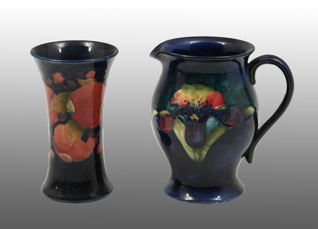 2 PC. ENGLISH MOORCROFT PORCELAIN VASE & PITCHER (1 of 4)