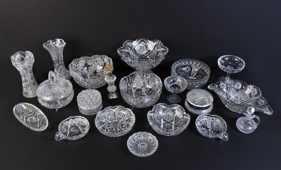 20 PC. COLLECTION OF CUT GLASS (1 of 6)