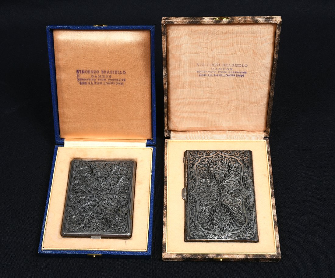 2 VINCENZO BRASIELLO SILVER CIGARETTE CASES (1 of 6)