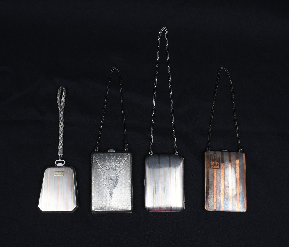 4 PC. 14K INLAID GOLD & SILVER CHANGE PURSES (1 of 4)