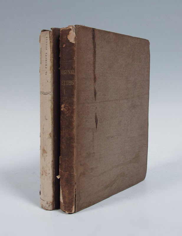 ENGLISH MONARCH ORIGINAL LETTERS 1787 BOOKS: ENGLISH MONARCH ORIGINAL LETTERS 1787 BOOKS: 2 volumes, full title "Original Letter Written During the Reigns of Henry VI, Edward IV, and Richard III", by John Fenn, published 1787 London. Book contai