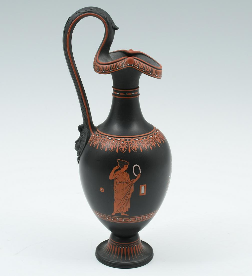 WEDGWOOD ENCAUSTIC DECORATED BASALT EWER (1 of 5)