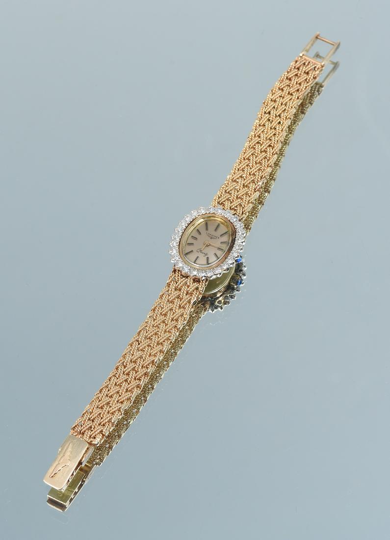 VINTAGE LADIES LONGINES 14K & DIAMOND QUARTZ WATCH (1 of 10)