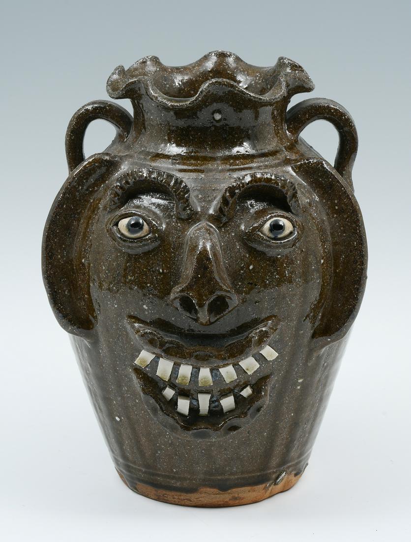 CHARLES LISK NORTH CAROLINA FACE JUG (1 of 5)