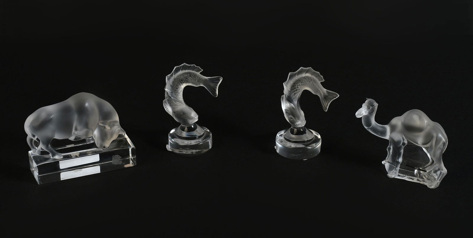 4 PC. LALIQUE CRYSTAL FIGURAL COLLECTION (1 of 4)