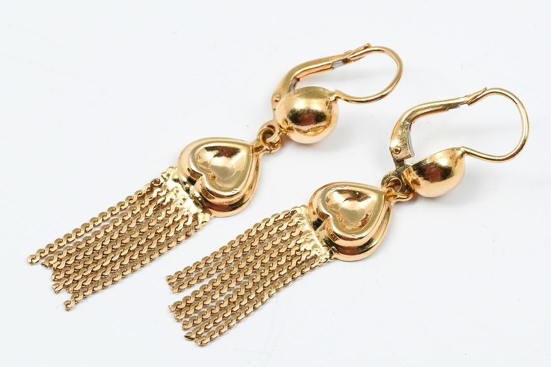 VINTAGE 18K ITALIAN EAR DANGLES (1 of 3)