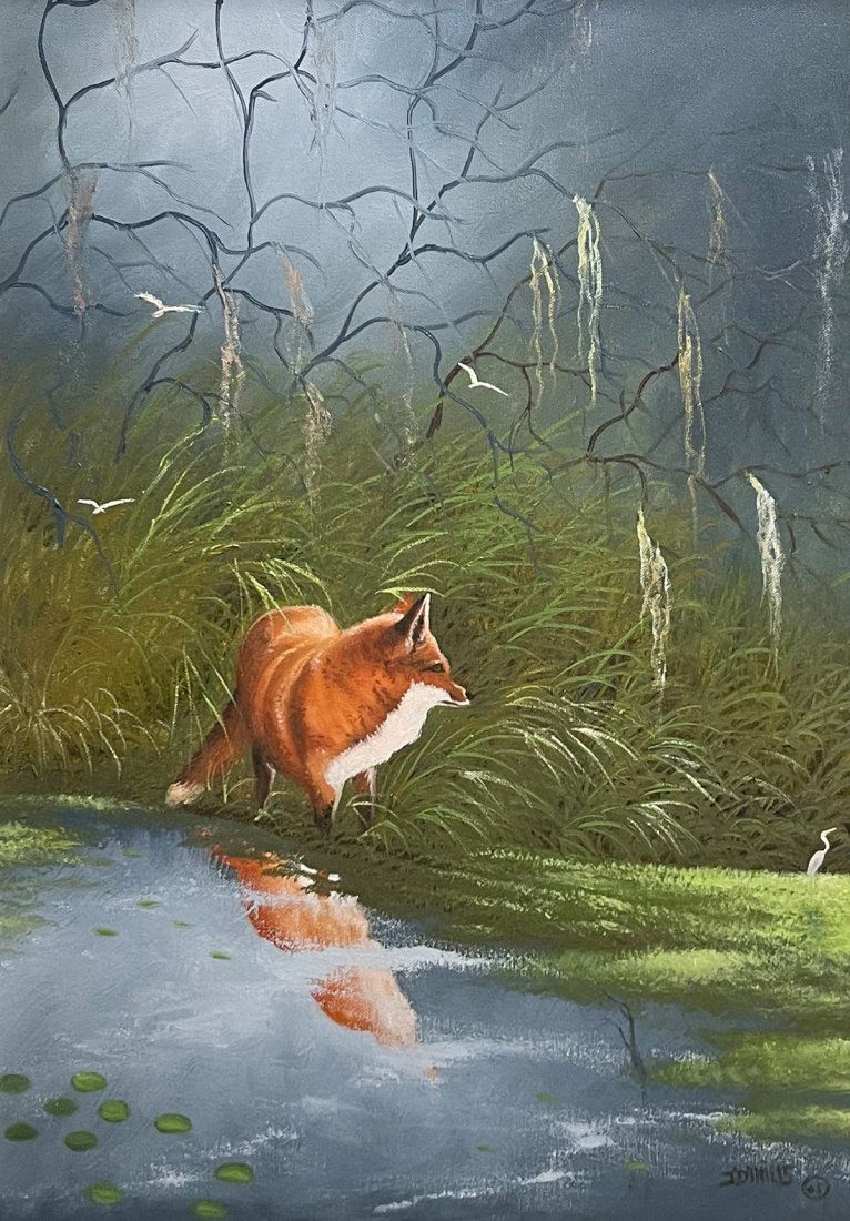 JOHNNY DANIELS FLORIDA HIGHWAYMEN PAINTING RED FOX (1 of 2)