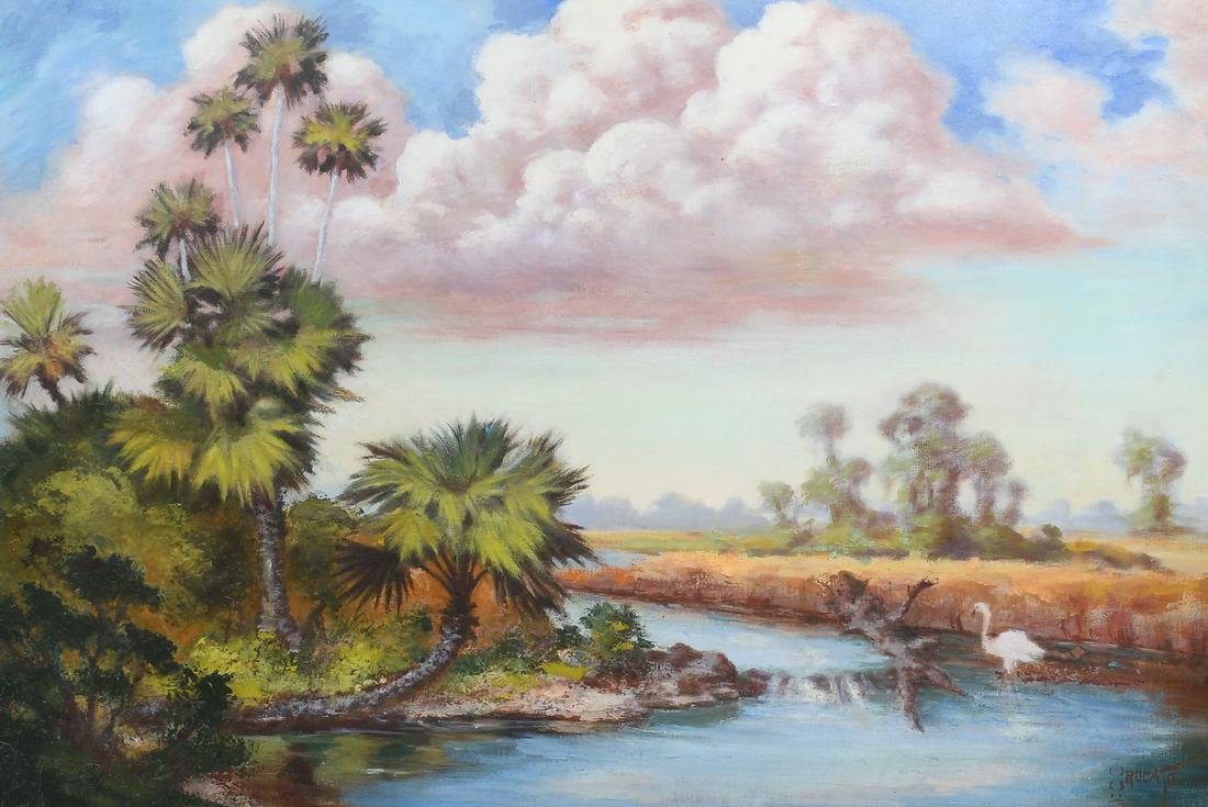 BROCATO BULLFROG CREEK FLORIDA PAINTING (1 of 4)